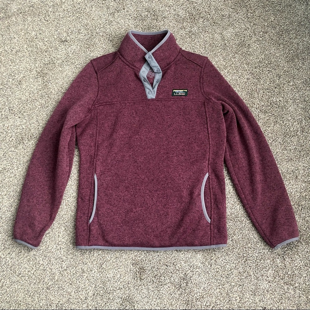 LL Bean sweater fleece pullover